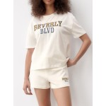 Zach AiIsa spring new age-reducing all-match sports style letter embroidery T-shirt + elastic high waist sports casual pants Zach AiIsa spring new age-reducing all-match sports style letter embroidery T-shirt + elastic high waist sports casual pants