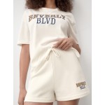 Zach AiIsa spring new age-reducing all-match sports style letter embroidery T-shirt + elastic high waist sports casual pants Zach AiIsa spring new age-reducing all-match sports style letter embroidery T-shirt + elastic high waist sports casual pants